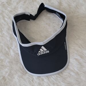 Adidas Black and White Sports Visor